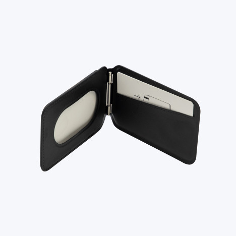 Card holder telefon üçün qara Dəri